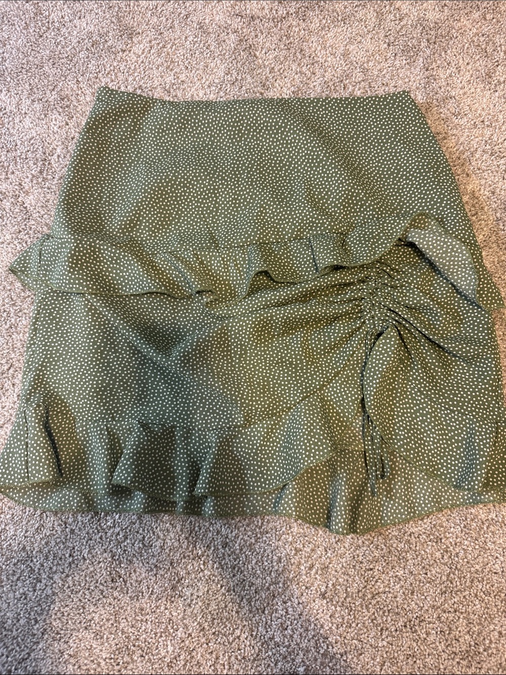 Polly Polka Ruffle Mini Skirt